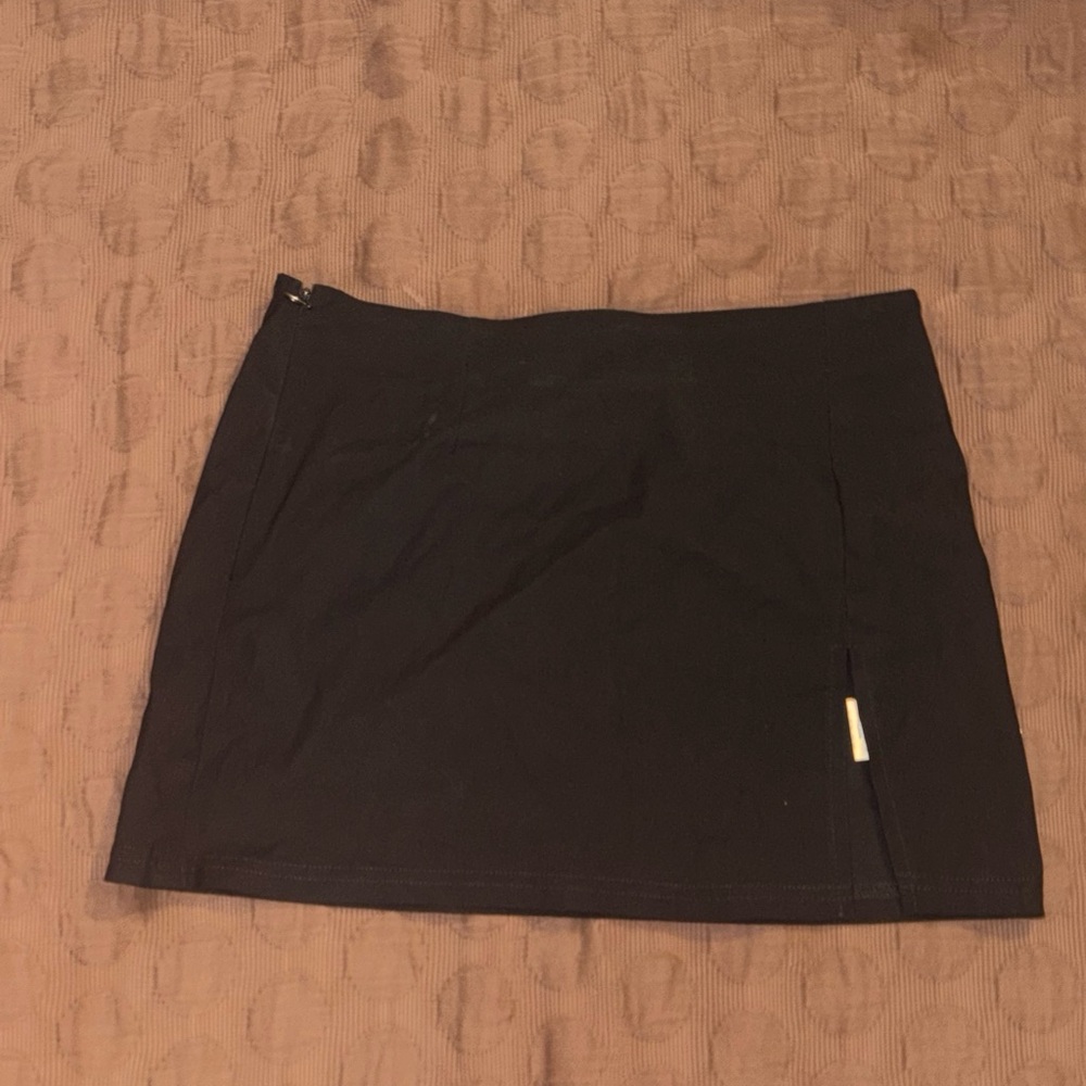 Black Pencil Mini Skirt w/ Slit